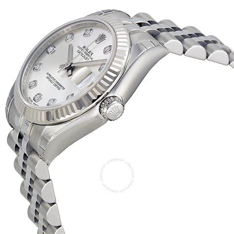 rolex datejust 31 silver diamonds wrist|rolex datejust 31 price malaysia.